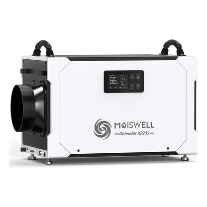 Deshumidificador Moiswell Defender Xp235 Con Bomba Para Grandes Espacios Y Drenaje Continuo Blanco