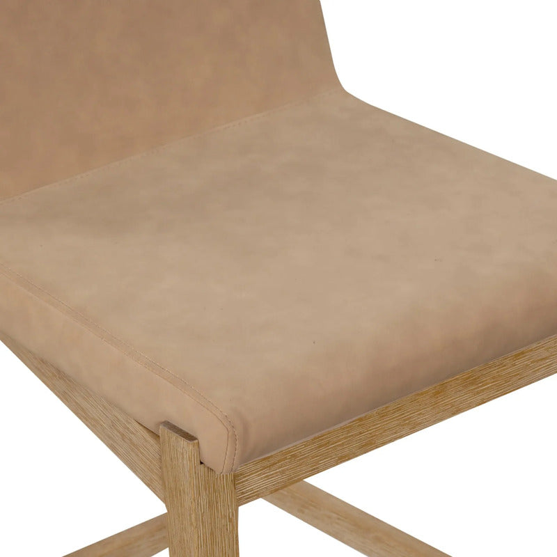 Taburete De Bar Moderno Con Respaldo Piel Sintética Marrón C Acabado De La Estructura Color Del Asiento