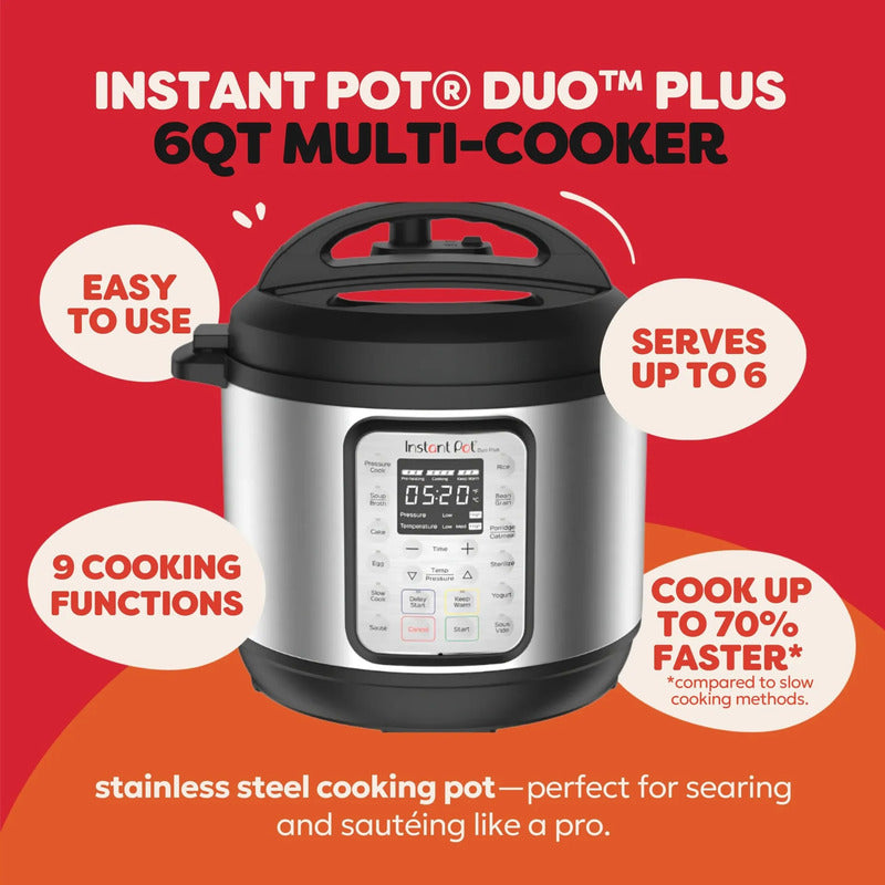 Olla De Presión Multifuncional 6 Qt 9 En 1 Con 15 Opciones A Acero Inoxidable Plus 1000 Vatios Frecuencia