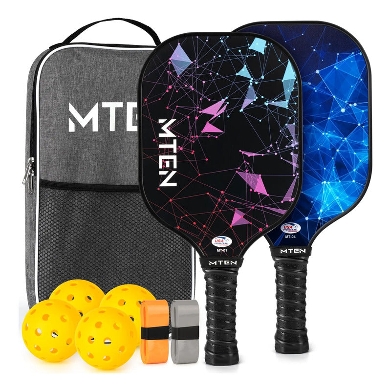 Juego De 2 Palas De Pickleball Con 4 Bolas Y Bolsa De Transp Color