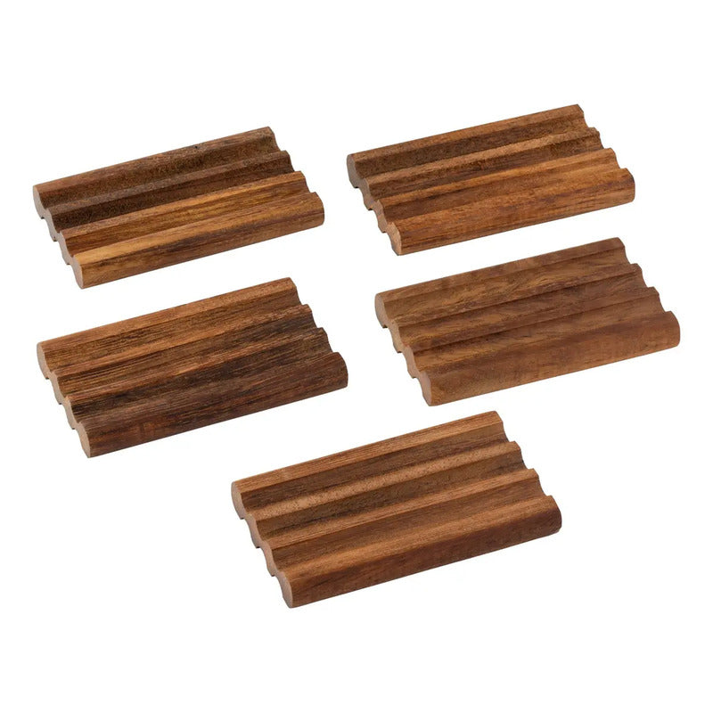 Kedi Iroko Jabonera De Madera, Soporte Para Jabón De Mader. Oscuro