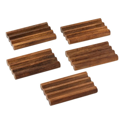 Kedi Iroko Jabonera De Madera, Soporte Para Jabón De Mader. Oscuro