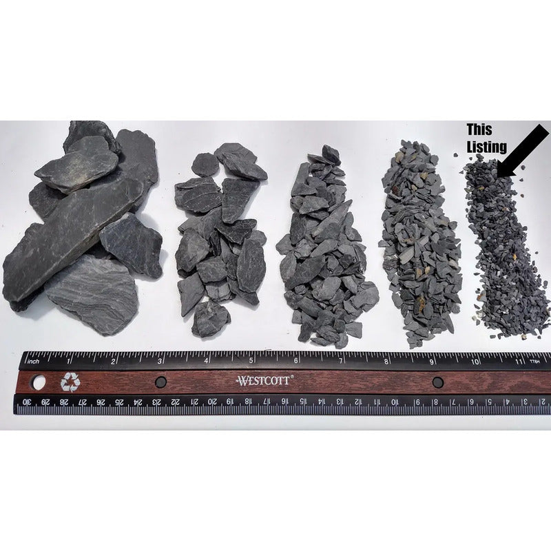 Piedras De Laja Para Jardín En Miniatura, Hadas De Jardín. Gris Oscuro