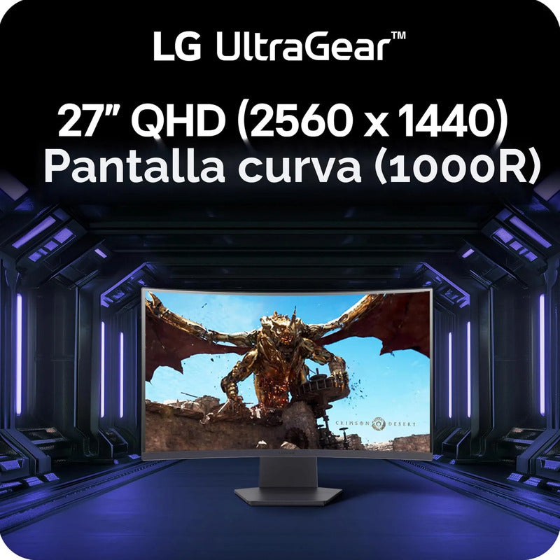 Monitor Curvo 27 Pulgadas Qhd 180hz 1ms Freesync Hdr10 95.0 Voltaje