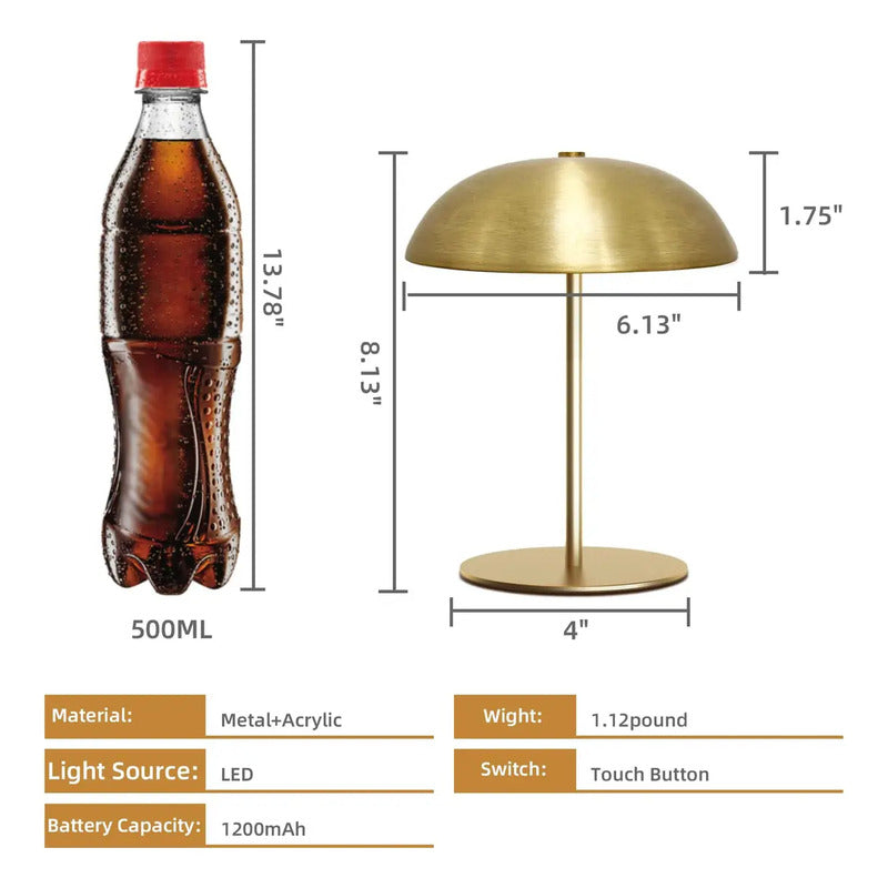 Lámpara Led Inalámbrica De Hongo, Moderna Lámpara De Mes.