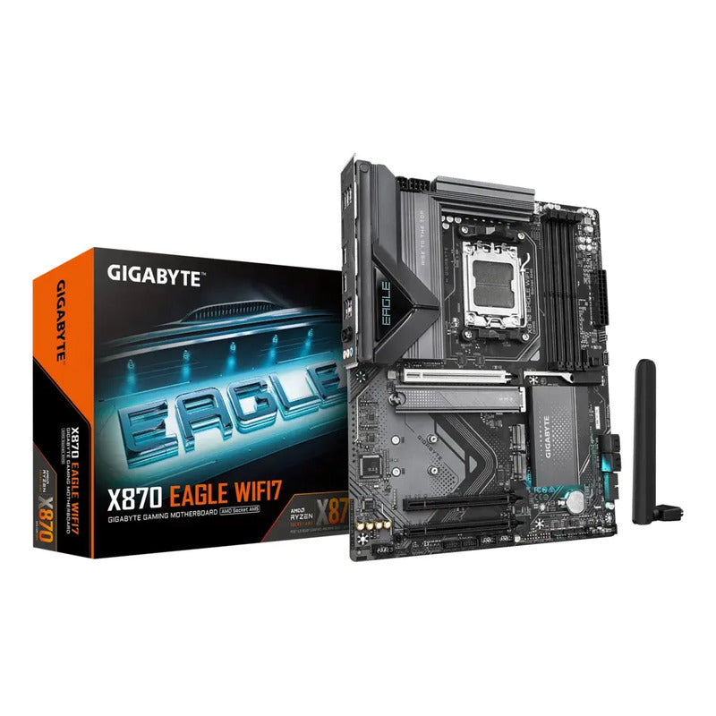Tarjeta Madre Gigabyte X870 Eagle Wifi7 Am5 Ddr5 Pcie 5.0 Color Negro
