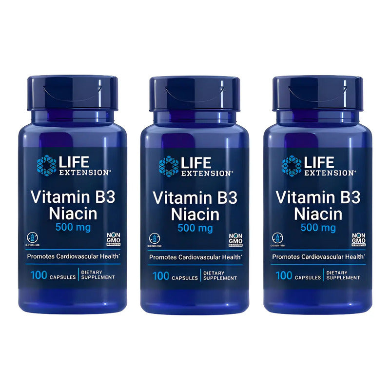 3 Vitamin B3 Niacin 500mg X 100 - Unidad A $85500 Sin Sabor