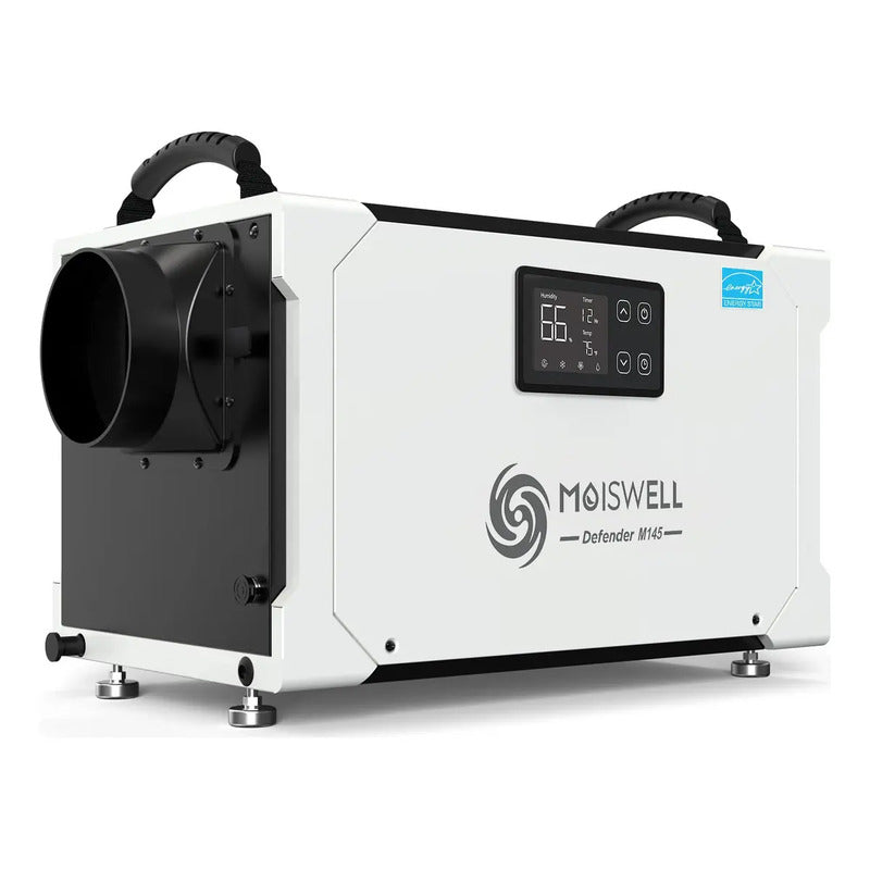 Deshumidificador Moiswell Defender M145 Para Sótanos Y Espacios De Arrastre De 145 Pintas Blanco