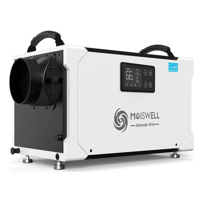 Deshumidificador Moiswell Defender M145 Para Sótanos Y Espacios De Arrastre De 145 Pintas Blanco
