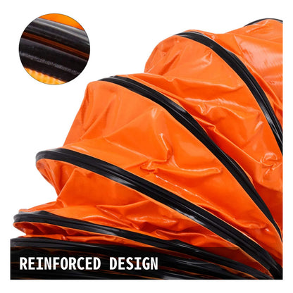 Manguera Flexible Pvc 5 Metros 12 Pulgadas Ventilador Escape Naranja