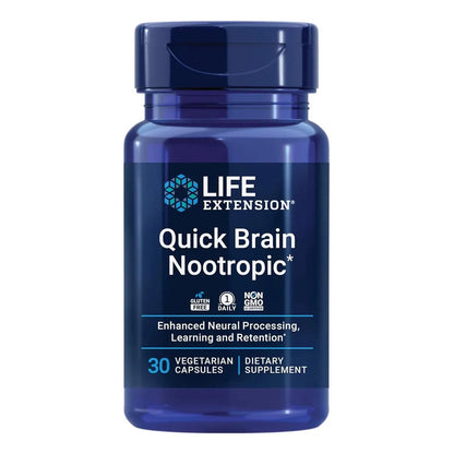Life Extension Quick Brain Nootrópico, Pensamiento Rápido Sin Sabor