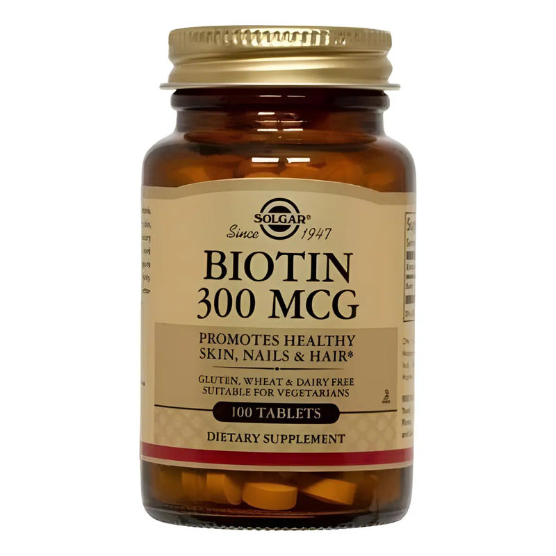 Solgar Biotina 300 Mcg  100 Tabletas N/a