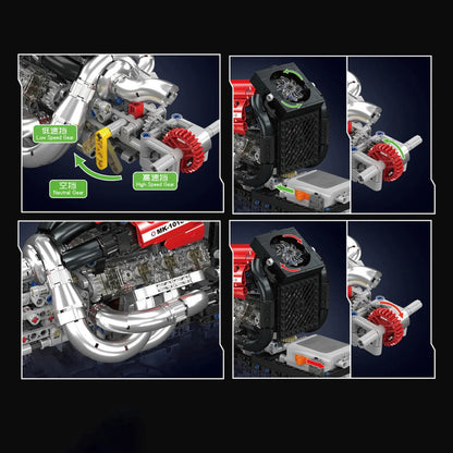 Motor De Carreras Bloques De Construcción 980 Piezas