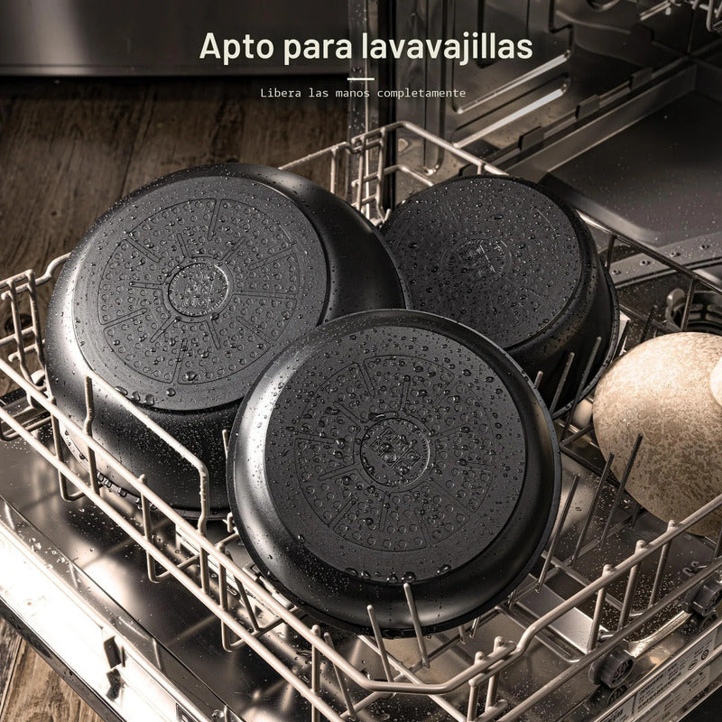Juego De Utensilios De Cocina 21 Piezas Cerámica Antiadheren Negro