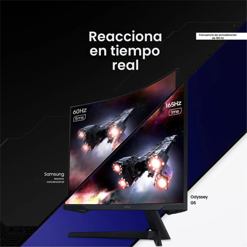 Monitor Curvo Para Juegos Qhd 32 Pulgadas 165hz Sin Respland 0.99 240 Voltios