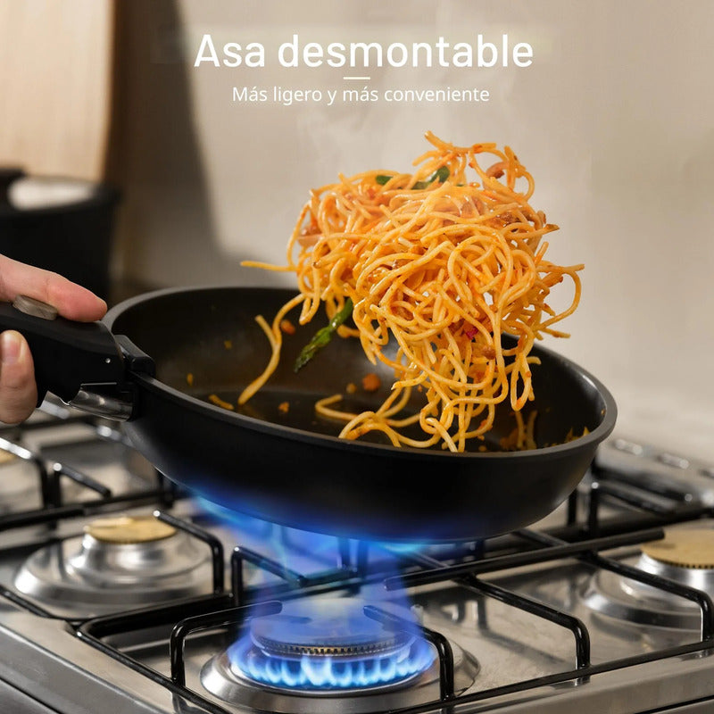 Juego De Utensilios De Cocina 21 Piezas Cerámica Antiadheren Negro