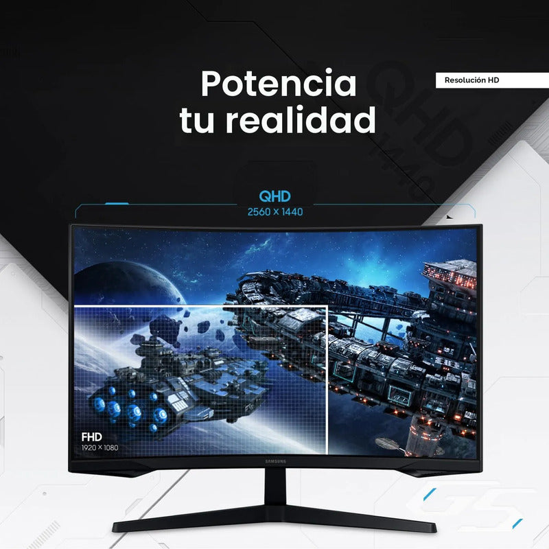 Monitor Curvo Para Juegos Qhd 32 Pulgadas 165hz Sin Respland 0.99 240 Voltios