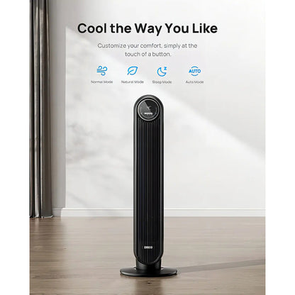 Ventilador De Torre Dreo Silencioso Con 4 Velocidades Y Control Remoto 30 Cm 60 Hz Negro