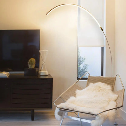 Brightech, L&aacute;mpara De Piso Led Sparq Arc. Curva, Dis.