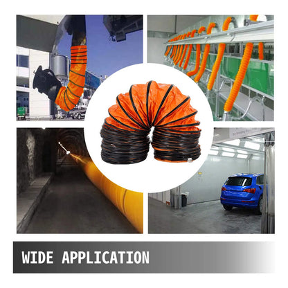 Manguera Flexible Pvc 5 Metros 12 Pulgadas Ventilador Escape Naranja