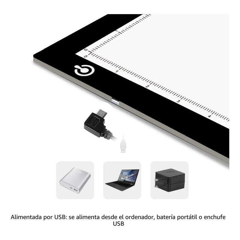 Caja De Luz Led A4 Portátil Para Dibujo Y Transferencias