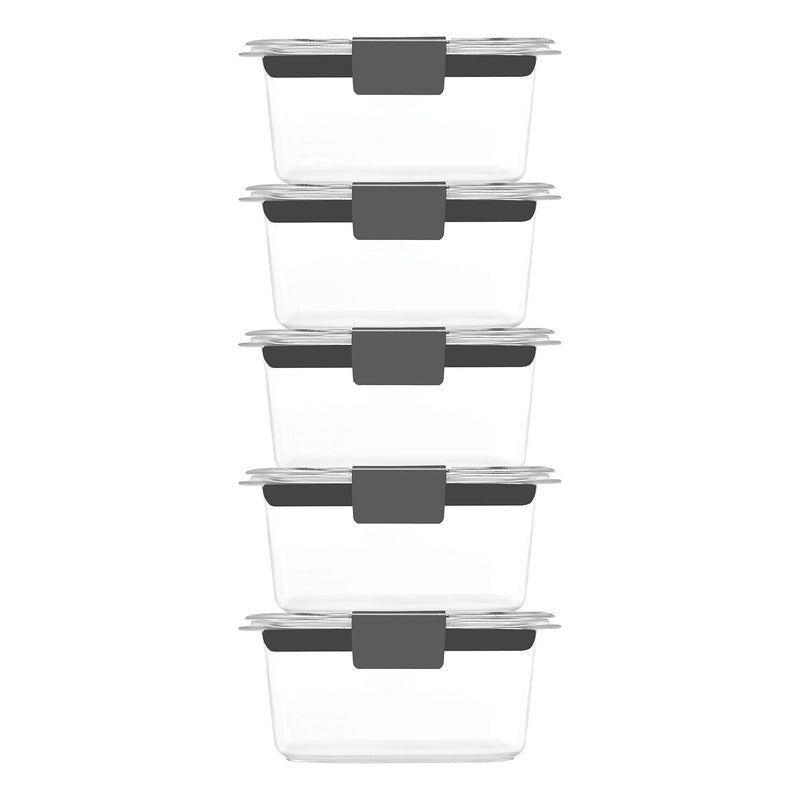 Juego De 5 Contenedores Plásticos Sin Bpa A Prueba De Fugas Transparente