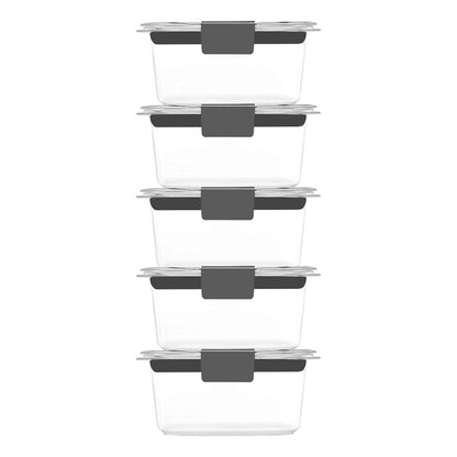 Juego De 5 Contenedores Plásticos Sin Bpa A Prueba De Fugas Transparente