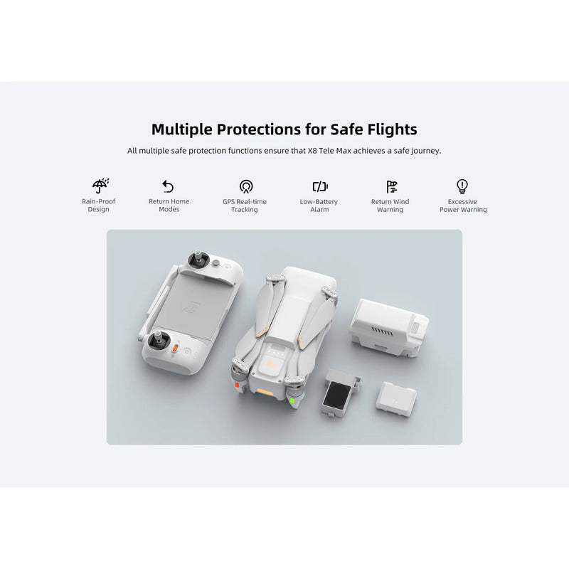 Dron Fimi Fimi X8 Tele 4k Wide Angle Ptz 48 Minutos Vuelo Blanco