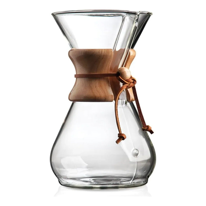 Cafetera De Vidrio Para Verter 8 Tazas Manual Fácil De Usar Transparente