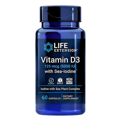 D3 Life Extension 125 Mg X 60 - Unidad A $1425 Neutro