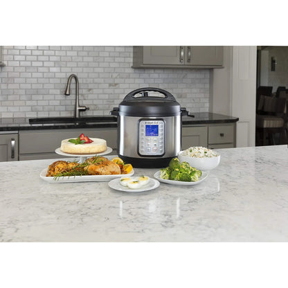 Olla De Presión Multifuncional 6 Qt 9 En 1 Con 15 Opciones A Acero Inoxidable Plus 1000 Vatios Frecuencia