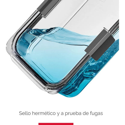 Juego De 5 Contenedores Plásticos Sin Bpa A Prueba De Fugas Transparente