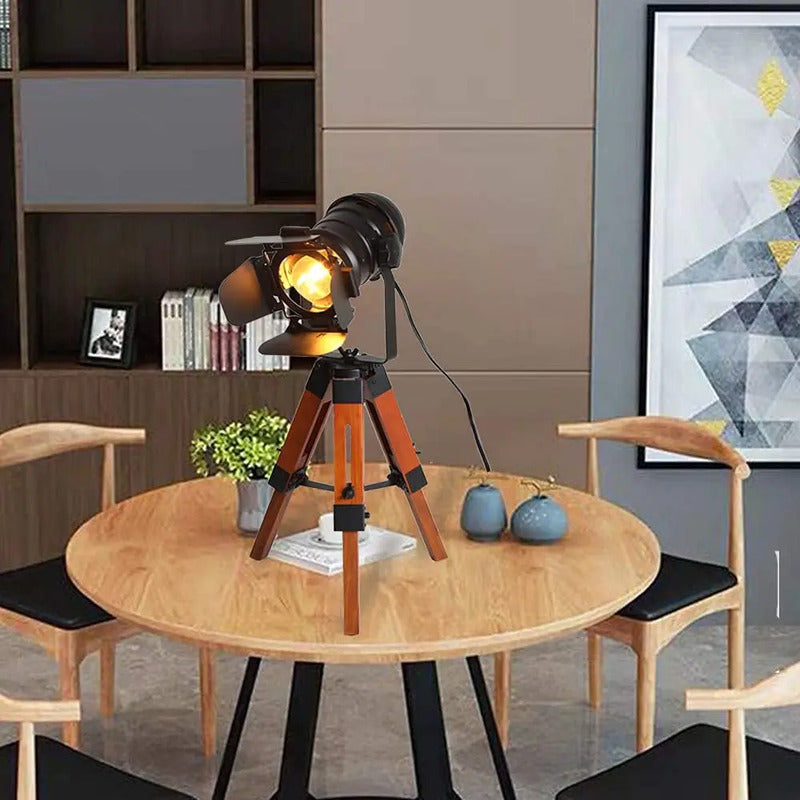 Lámpara De Mesa De Pie Con Trípode, Moderna, Industrial, .