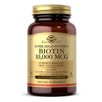 Suplemento Solgar Biotina 10,000 Mcg X 60, Envío Rápido Sin Sabor