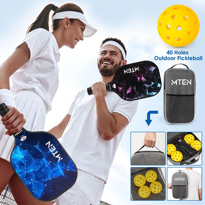 Juego De 2 Palas De Pickleball Con 4 Bolas Y Bolsa De Transp Color