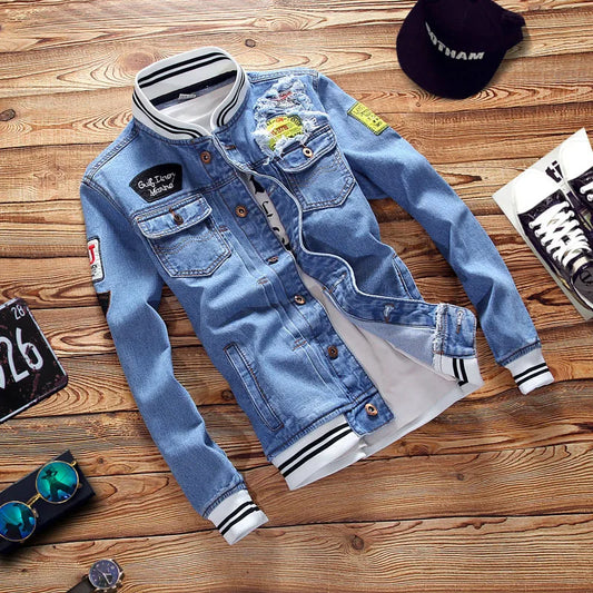 Chaqueta De Jean Vaquera Para Hombre
