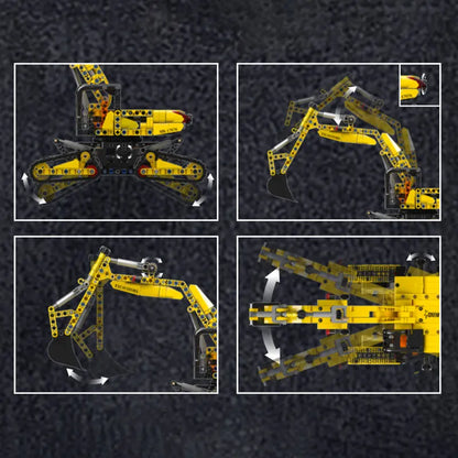 Mould King 17076 - Excavadora Motorizada Rastreada (840 Piezas)