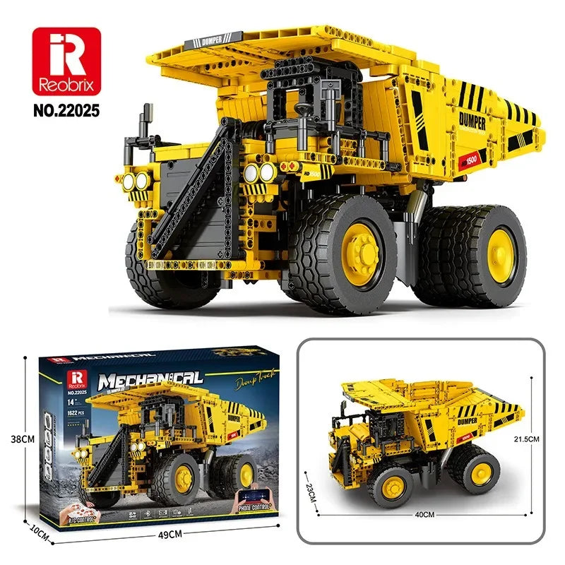 Reobrix 22025 - Camión de Ingeniería Urbana RC (1622 Piezas) - detalle 5