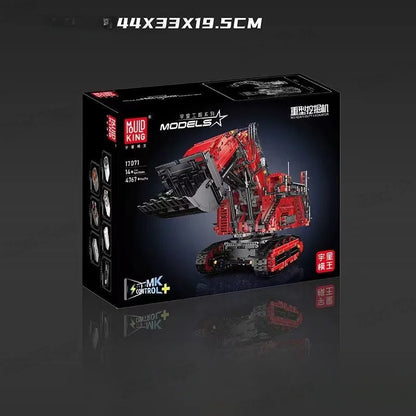 Detalle Mould King 17071 - Gran Excavadora Roja Pesada (4767 Piezas)