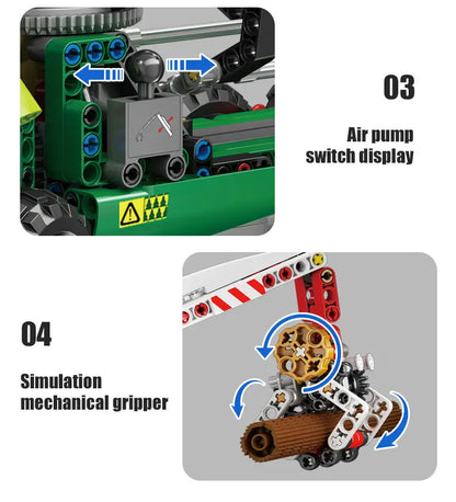 Mould King 19006 - Máquina Forestal Neumática con Control por Aplicación (938 Piezas)