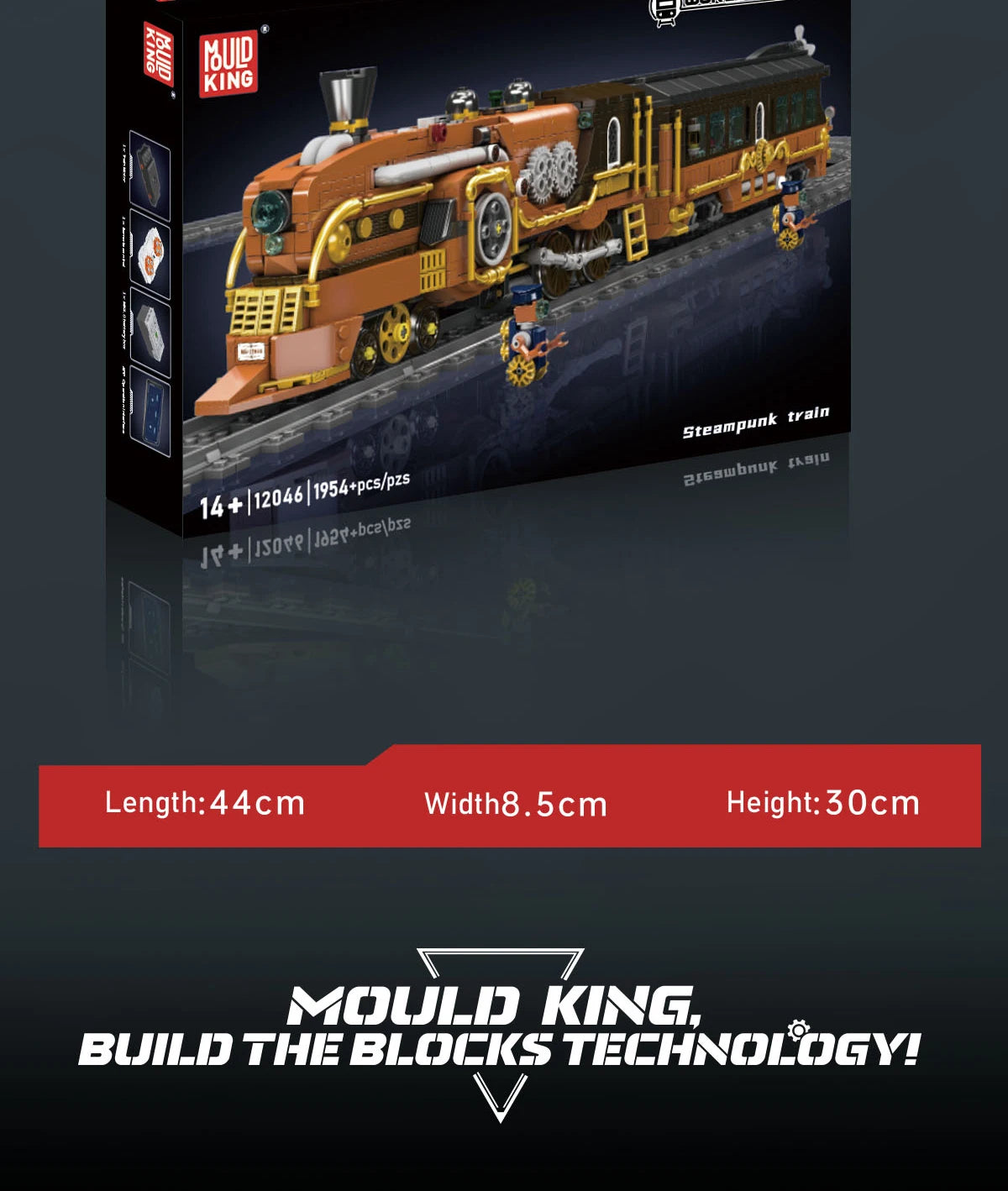 Mould King 12046 - Mould King 12046 - Tren Eléctrico Steampunk de Ciudad (1954  - detalle 13