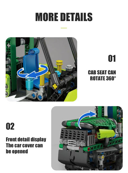 Mould King 19006 - Máquina Forestal Neumática con Control por Aplicación (938 Piezas)