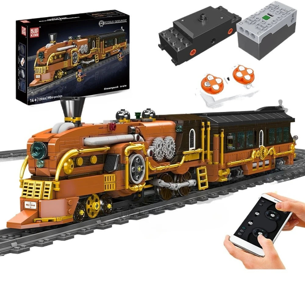 Mould King 12046 - Mould King 12046 - Tren Eléctrico Steampunk de Ciudad (1954 