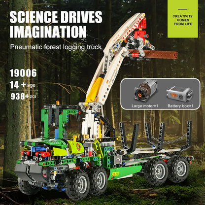 Mould King 19006 - Máquina Forestal Neumática con Control por Aplicación (938 Piezas)