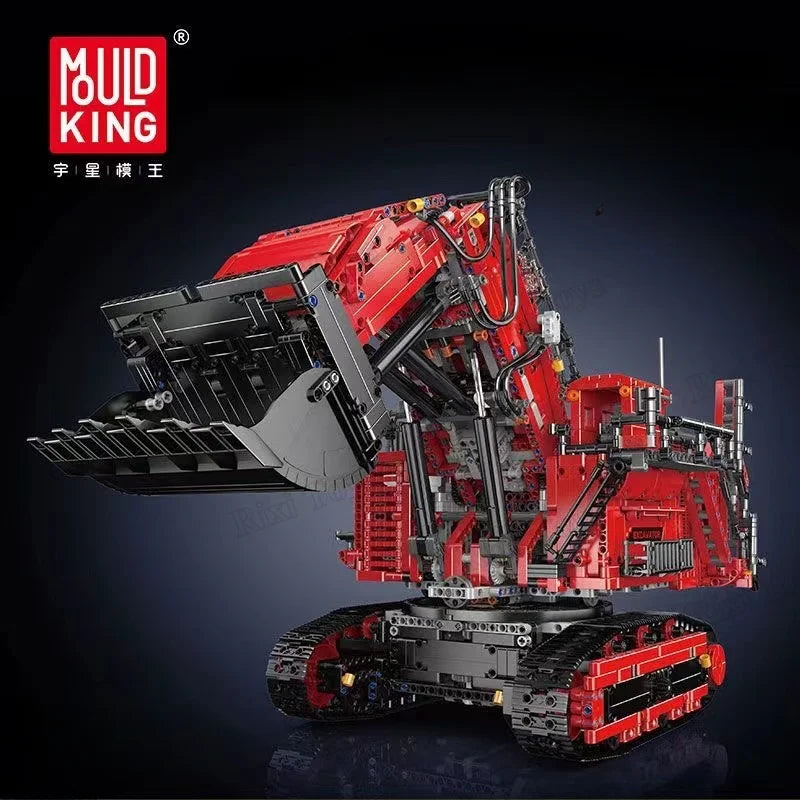 Detalle Mould King 17071 - Gran Excavadora Roja Pesada (4767 Piezas)
