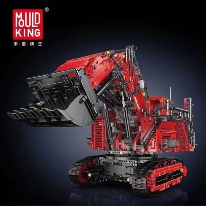 Detalle Mould King 17071 - Gran Excavadora Roja Pesada (4767 Piezas)