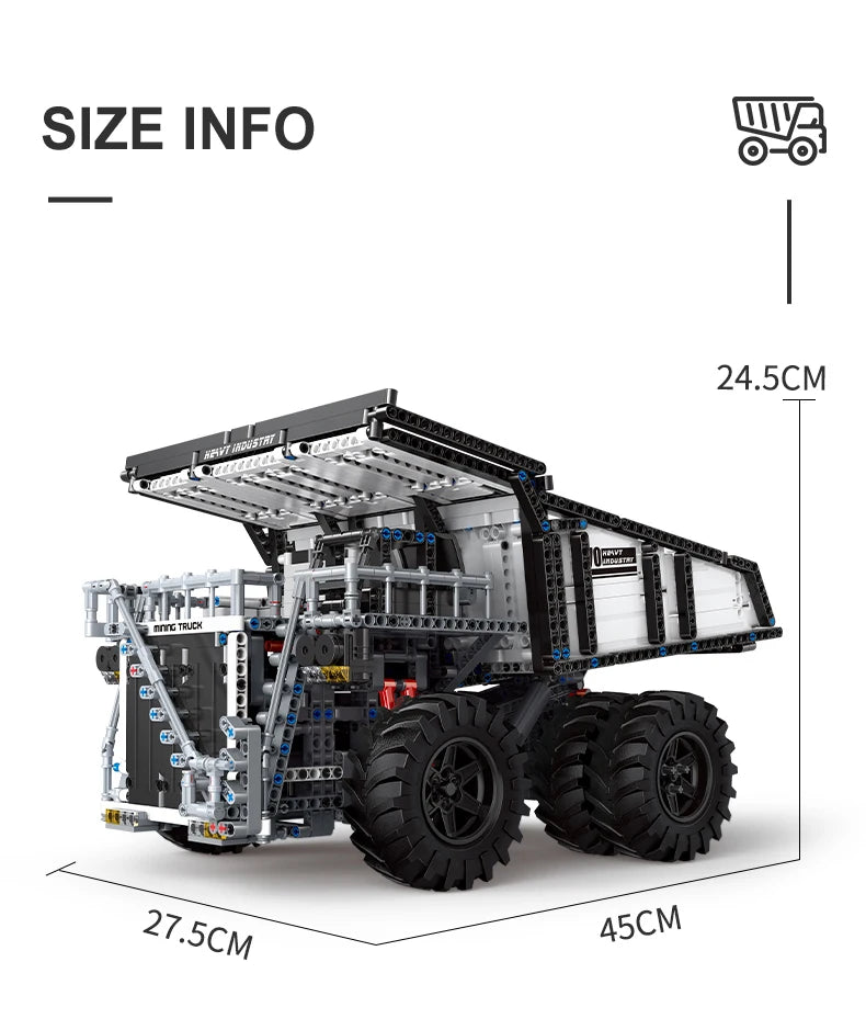 Mould King 13170 - Camión Volquete T284 con Control por Aplicación (2044 Piezas)