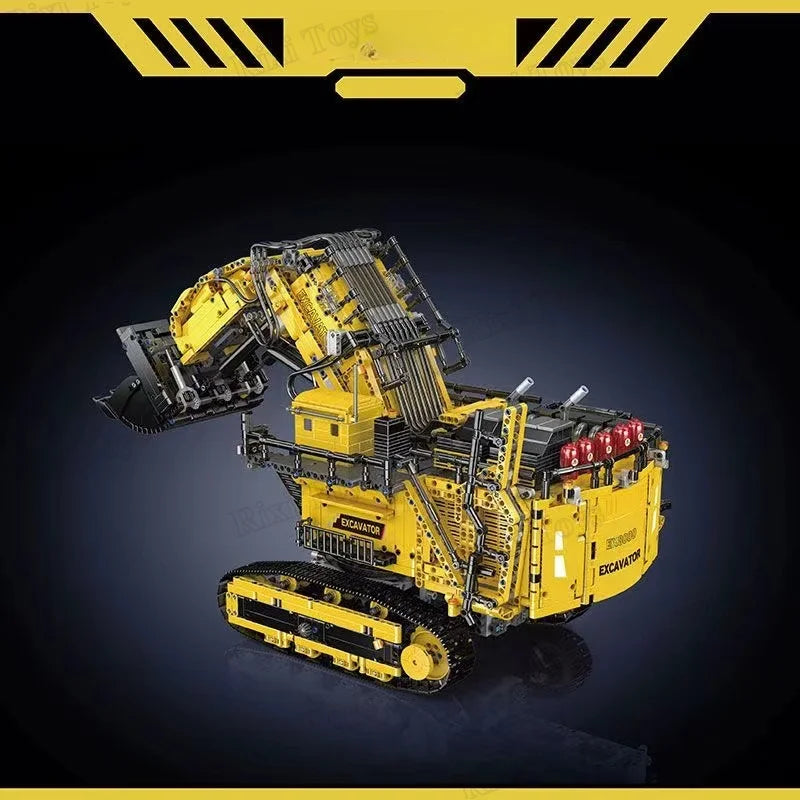 Detalle Mould King 17070 - Gran Excavadora Amarilla Pesada (4767 Piezas)