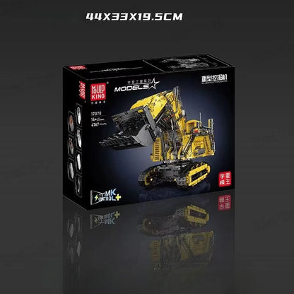 Detalle Mould King 17070 - Gran Excavadora Amarilla Pesada (4767 Piezas)