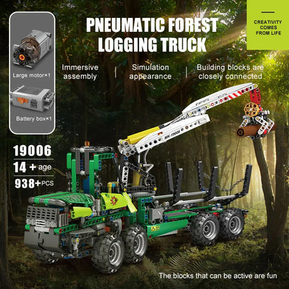 Mould King 19006 - Máquina Forestal Neumática con Control por Aplicación (938 Piezas)